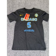 Nike Chicago Sky T-Shirt Youth Small Black Angel Reese 5 Explorer Edition NWT