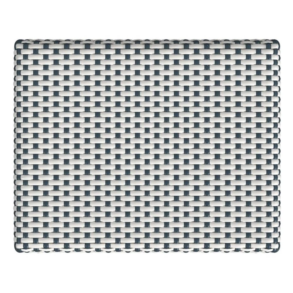 Butler Specialty Company Robias Rattan 18" Dining Stool - White / Navy - Image 4 of 4