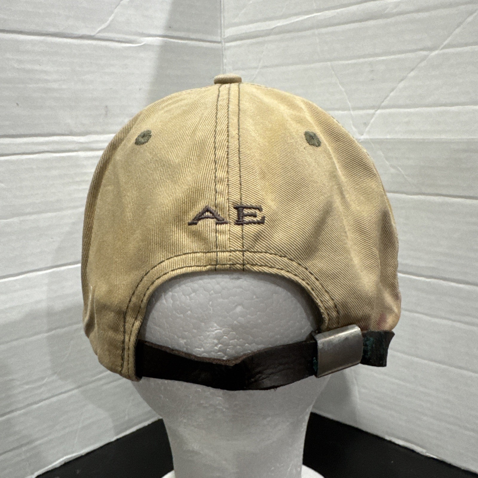 American Eagle AE Leather Strapback Baseball Cap - image 3