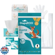 DiapaROO All-in-One Travel Diaper Changing Kit   5-in-1 Kit Disposable Diaper