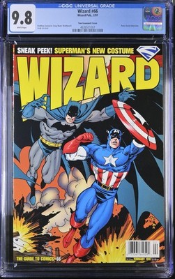 Wizard Magazine #66 CGC 9.8 1 Census 1997 Captain America Batman Variant Cover