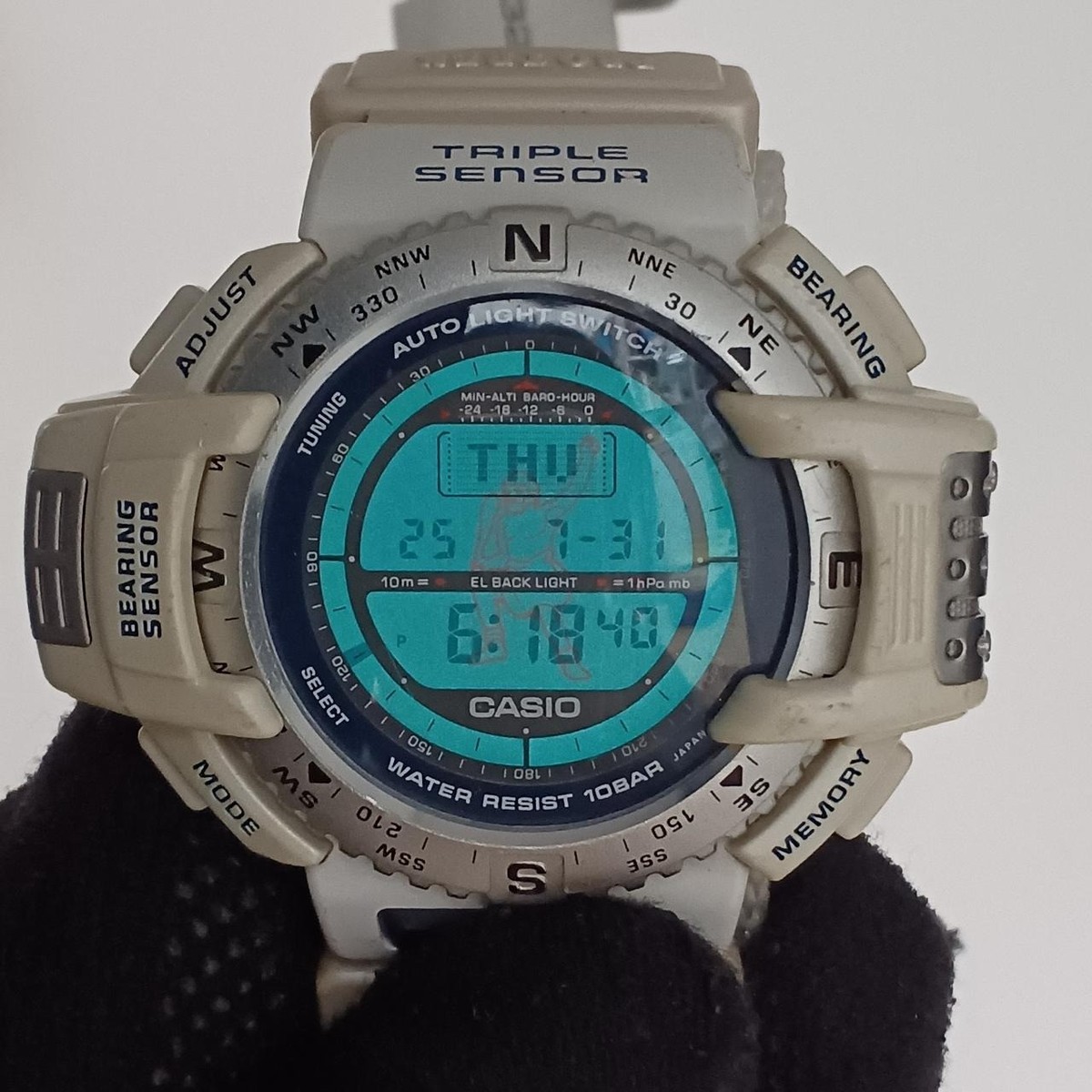 カシオ プロトレックPRT-40 トリプルセンサー クォーツ ルアーバックライト Yahoo!オークション -「prt-40 wwf」(PRO TREK) (カシオ)の落札