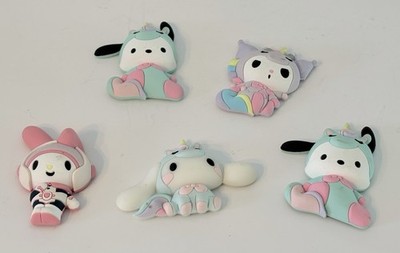 Sanrio Hello Kitty & Friends Lot 5 Pastel Unicorns+ 3D Foam Magnets Pochacco