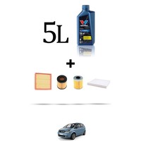 Hoffcar Servicekit 4 Filter Und 5L ÖL FüR Opel Meriva A 1.7 Cdti 74Kw Ab 200