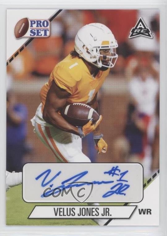 2021 Leaf Pro Set College Velus Jones Jr #PS-VJJ Auto 0hw3