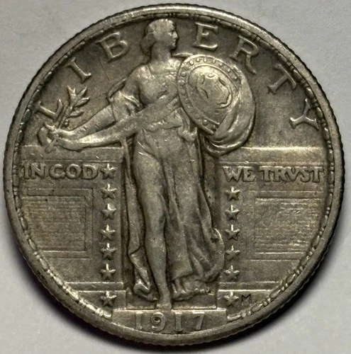 1917 Type 2 Standing Liberty Quarter — Choice XF+/AU Condition Condition 🔥