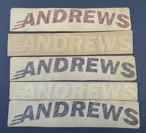 Rare Lot 7 Durable Very Old Sticker Decal Andrews Cycle Motorcycle Salem Ohio