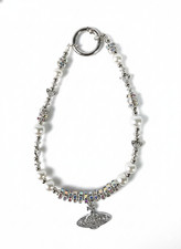 Beaded Phone Wrist Strap   Pearl Galaxy Charm Detachable Bracelet Lanyard