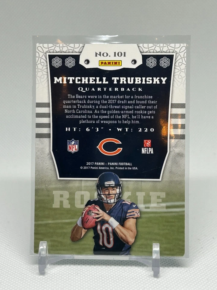 2017 Panini Rookies Chivalry /199 Mitchell Trubisky #101 Rookie RC - Image 2 of 2