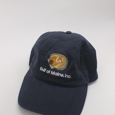 Gulf of Maine Inc. Cobscook Bay scallops blue cotton dad cap.
