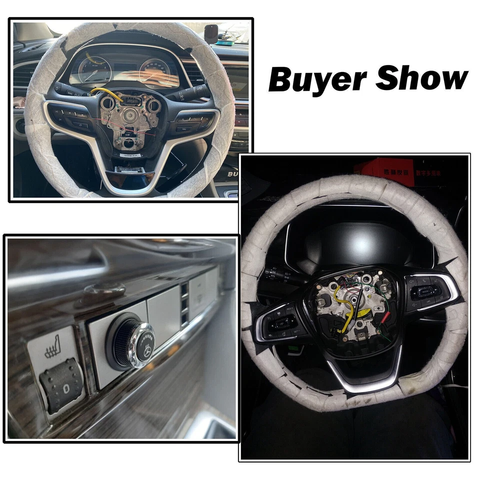 Car Winter Heated Steering Wheel Cover DIY Kit Heater Pad 6 level 25" Universal - Изображение 4 из 4