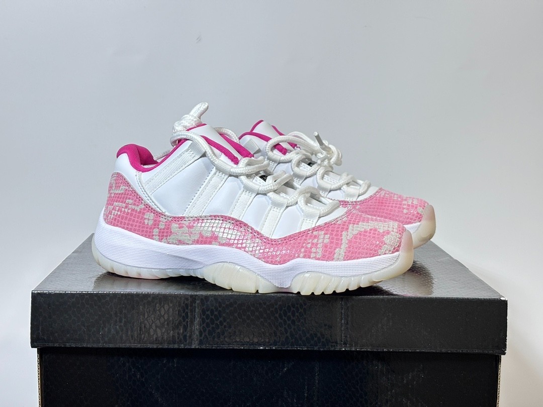 Size 8.5 - Air Jordan 11 Retro Low Pink Snakeskin W for sale