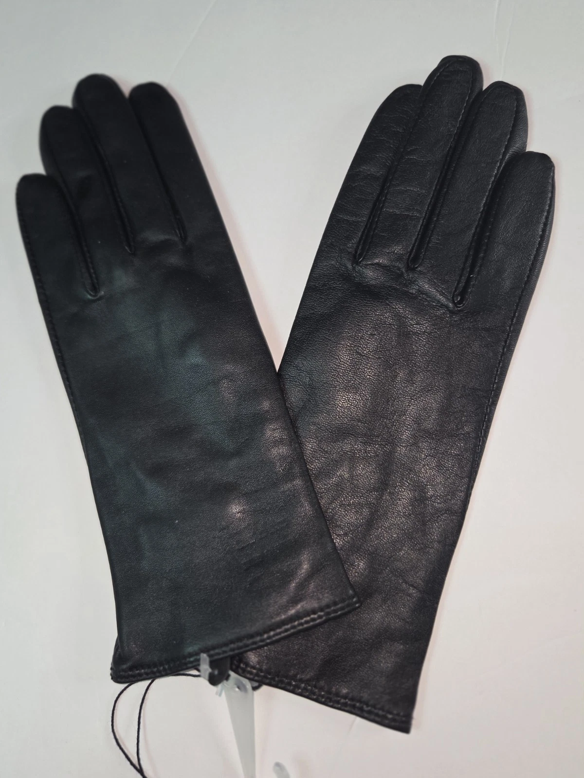 Women's CHARTER CLUB Lambswool & Cashmere Lined, Leather Gloves , Black, Med.