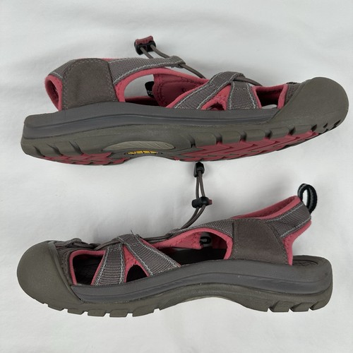 Sandalias Keen Venice H2 para mujer 9,5 punta cerrada pescador senderismo agua zapatos gris - Imagen 6 de 9