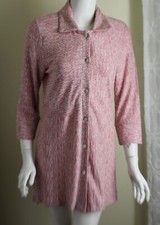 NWT Parsley  Sage Sz S Pink Melange Funky Artsy Space-Dye Knit Tunic Top