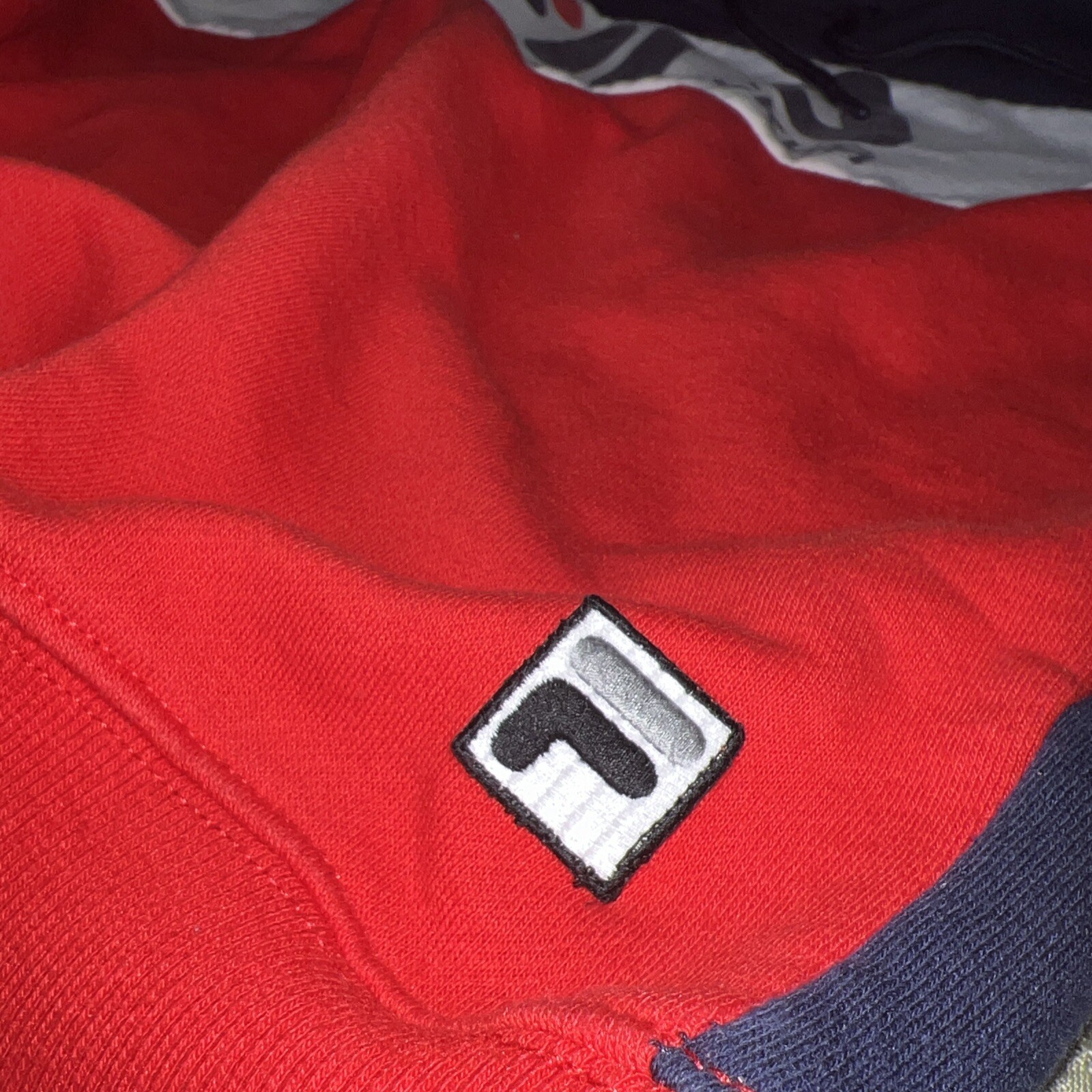 Felpa con cappuccio gosha rubchinskiy fila taglia media APPENA INDOSSATA