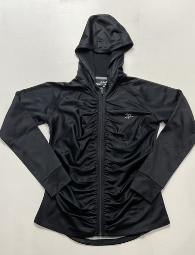 Reel Life North Shore Full Zip Hoodie Black Ruched Back Pocket Womens Large NWT - Imagen 12 de 12