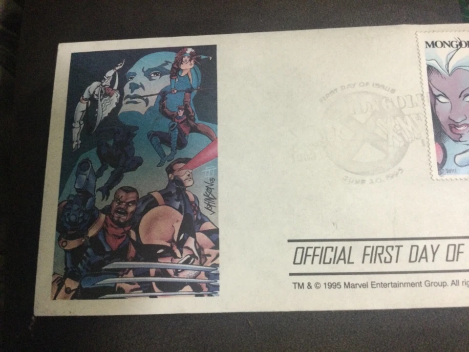 ВИНТАЖНЫЙ MARVEL X-MEN STORM МОНГОЛЬСКИЙ ПЕРВЫЙ ДЕНЬ ВЫПУСКА МАРКИ И КОНВЕРТ 06/20/1995 - Изображение 4 из 4