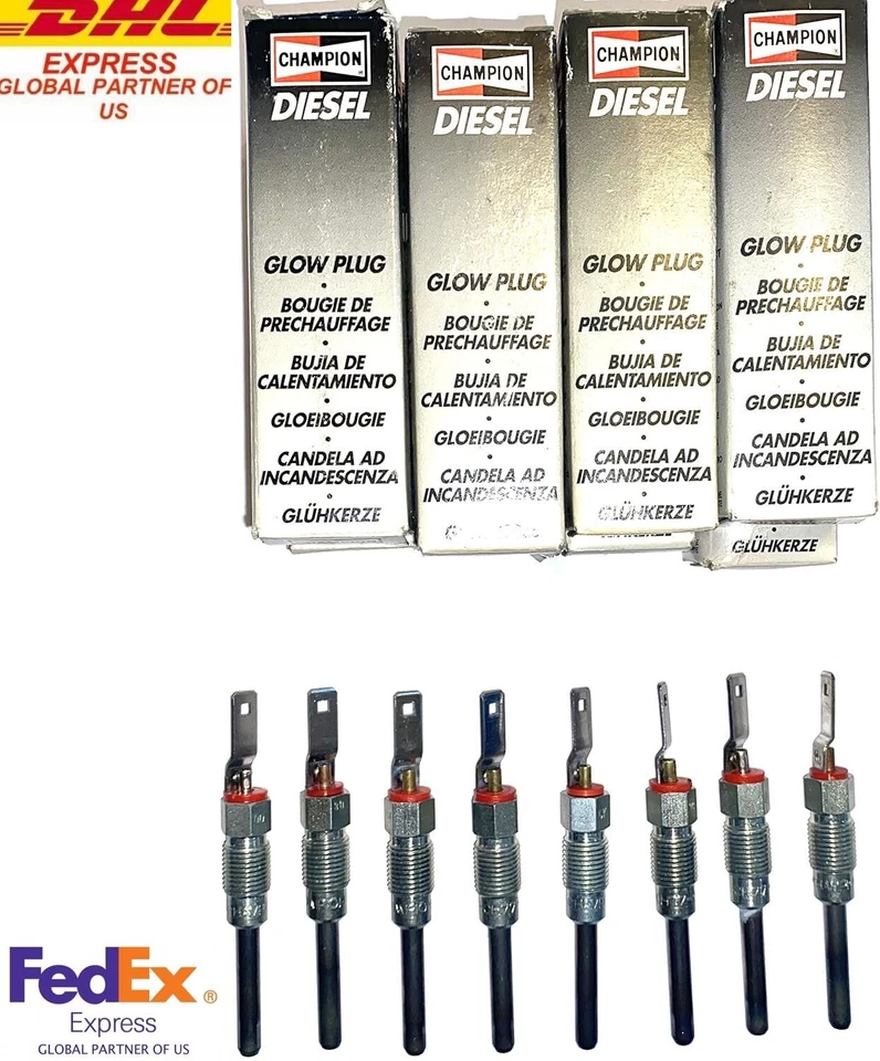 PARA CHEVROLET BLAZER GMC G2500 Diesel Bujía incandescente 1982-1995 CH77 X8 Foto 2 de 4