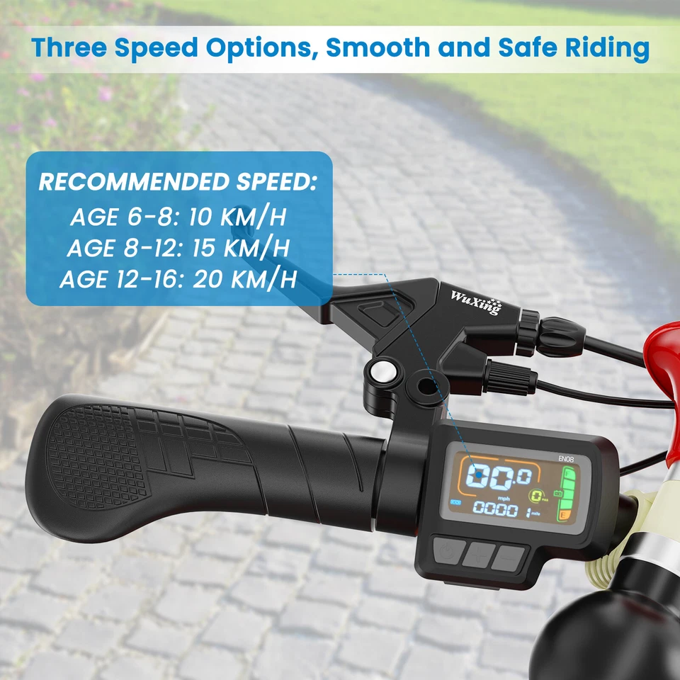 NAIZEA 16 inch Electric Tricycle for Kids Ages 6-16 Years Old Step-Thru Etrike - Image 3 of 4