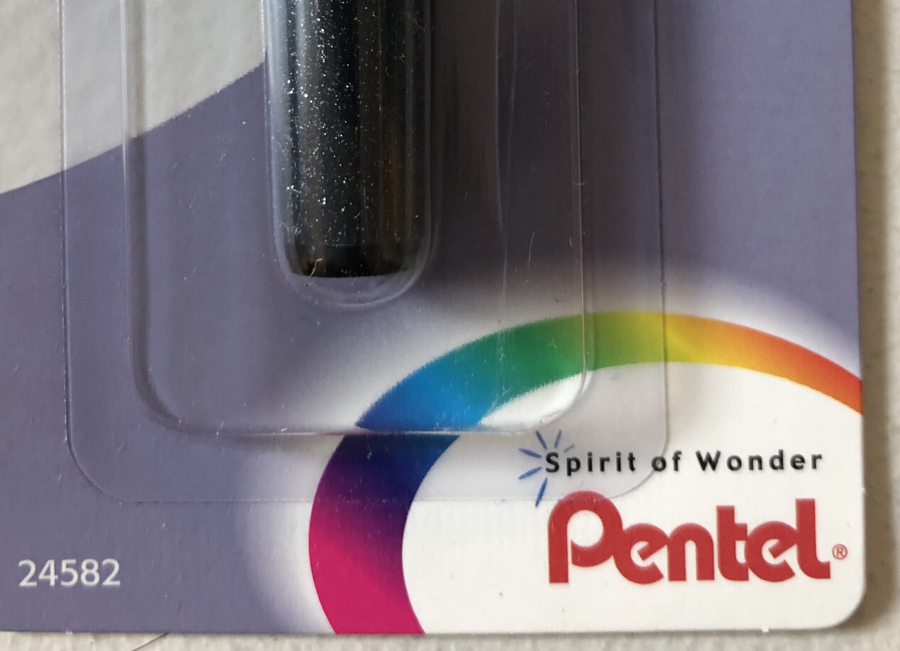 Pentel Arts Sign Pen, Black Ink, Brush Tip SES15NBPA