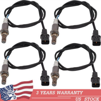 Set Of 4 Upstream+Downstream Oxygen O2 Sensor For 2003-2008 Hyundai Tiburon 2.7L