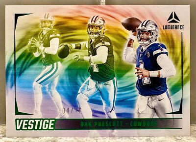 JERSEY # MATCH! 2024 Panini Luninance Dak Prescott VESTIGE 4/10! Cowboys (1/1)!