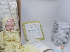 CUTE The Ashton-Drake Little Bit of Sunshine Porcelain Doll Closed Eye,Toy,Bunny