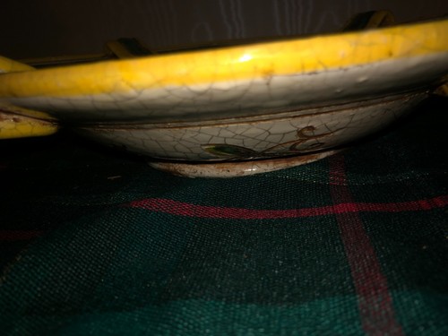Early 20th Century Signed ACF Italian Pottery Bowl Pre-Owned - Picture 4 of 6