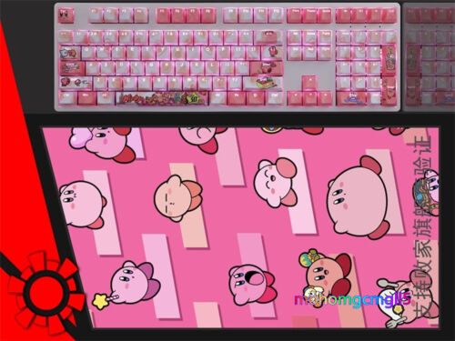 Pink Kirby Theme Keycaps OEM Cherry Height PBT For Mechanica keyboard 108 PCS - Picture 3 of 11