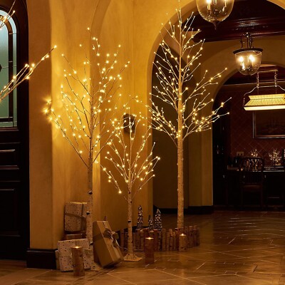 Romantic, 128L Warm White Birch Tree Light，6 FT，Easter gift，Warm atmosphere