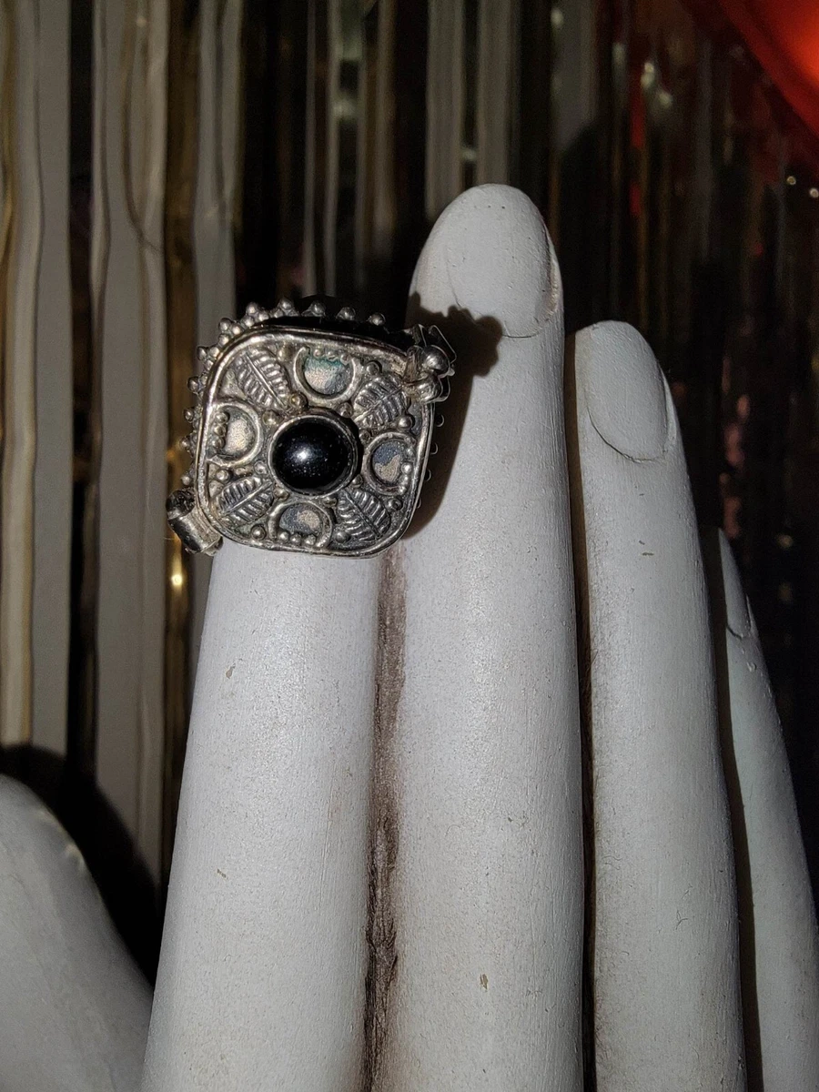 Vintage sterling silver poison ring sale