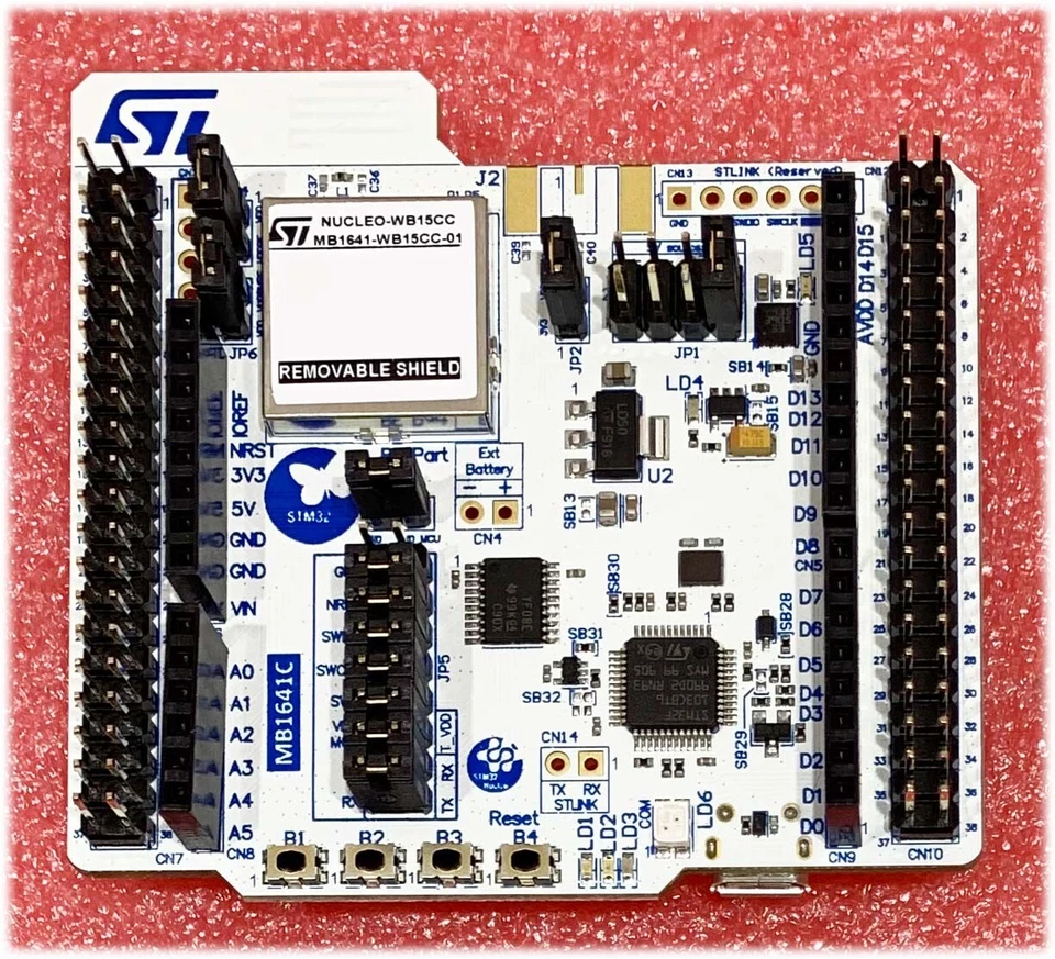 NUCLEO-WB15CC - 64 Development Board w/ STM32WB15CC MCU Supports Arduino, ST Zio - Image 2 of 4