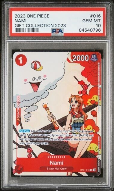 NAMI OP01-016 PSA 10 ONE PIECE Gift Collection English 2023 NAMI OP01-016 PSA 10 ONE PIECE Gift Collection English 2023