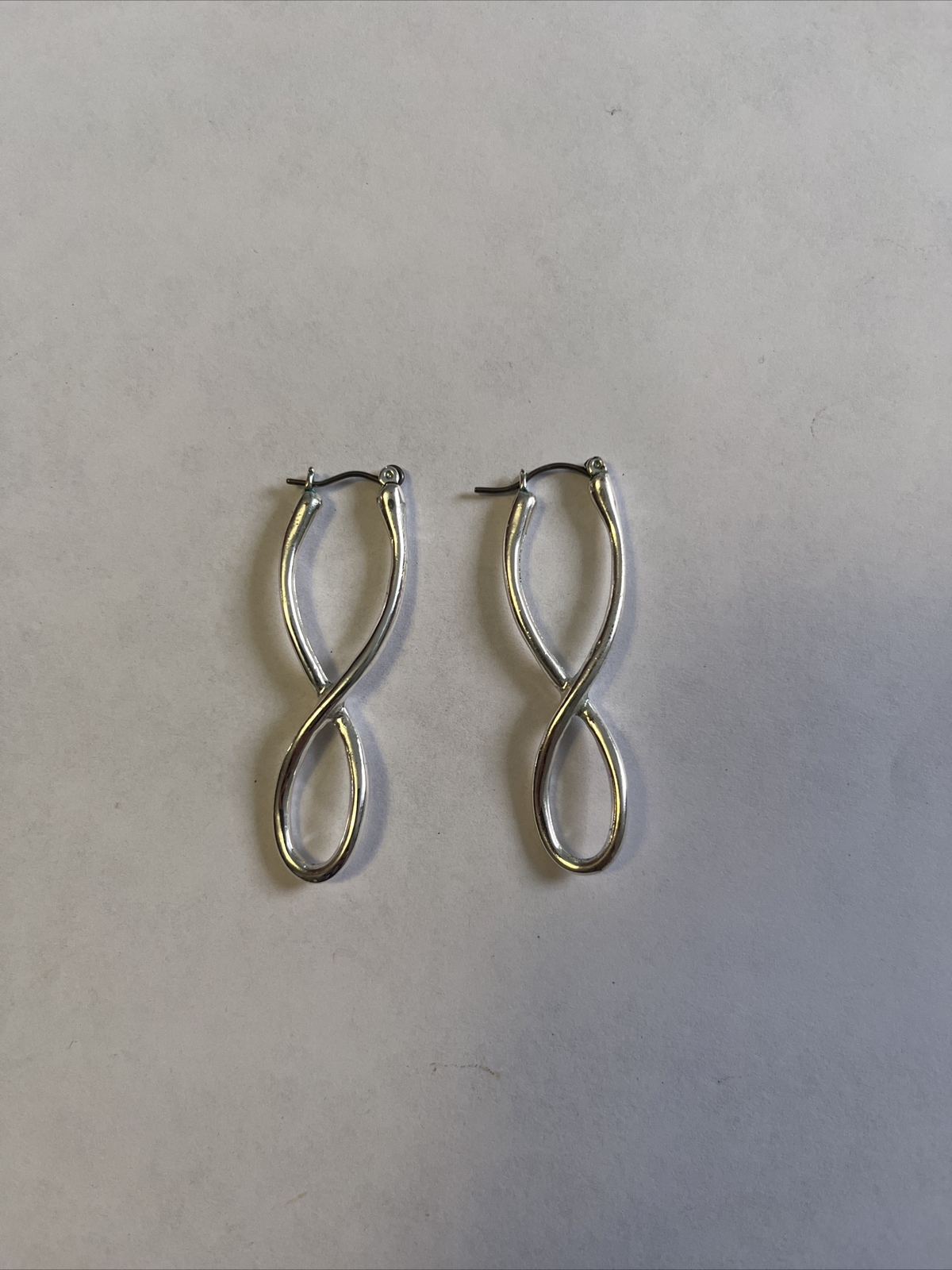 Silver Loop Earrings - image 1