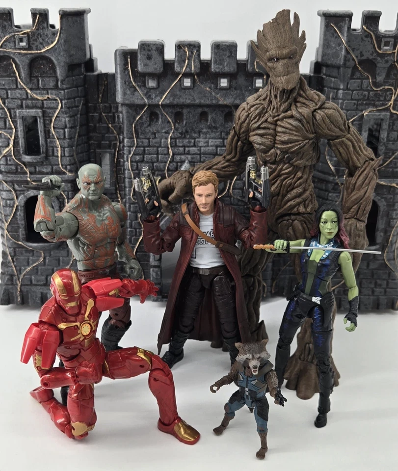 Marvel Legends Guardianes de la Galaxia Iron Man Starlord Gamora Drax Groot Rocket Foto 2 de 4