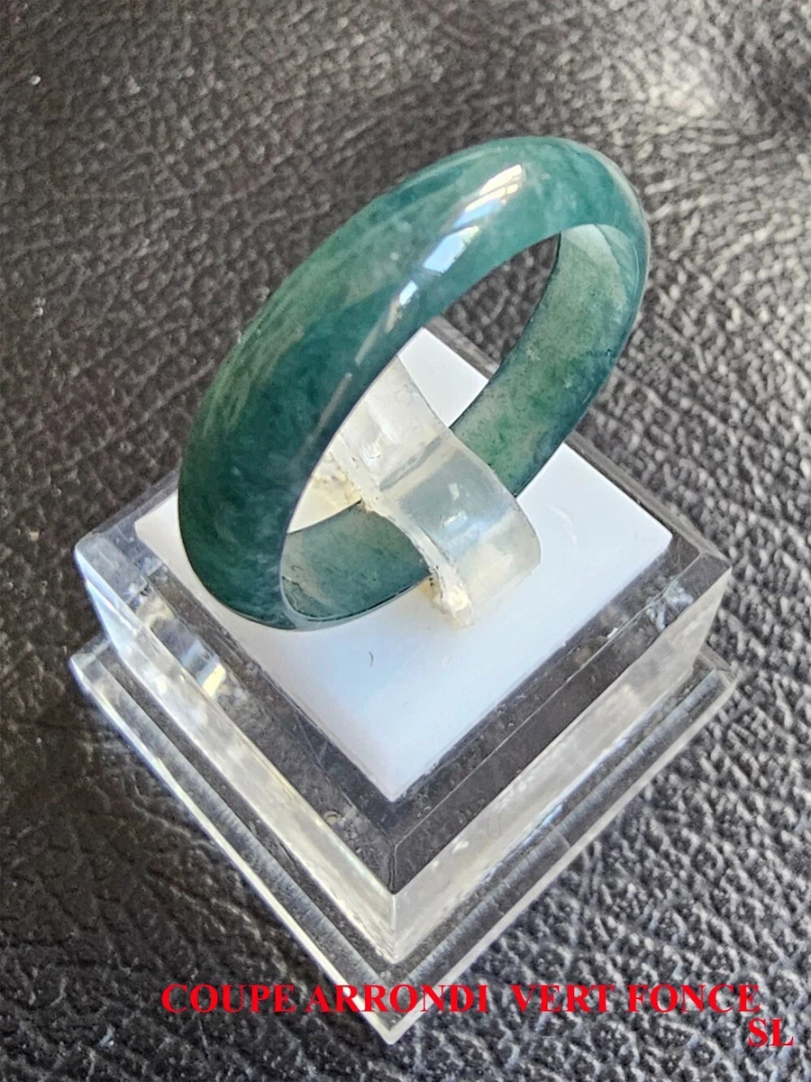 Bague Fantaisie Femme Acier Argenté - Pierre Verte 10mm - Taille 56 - Strass