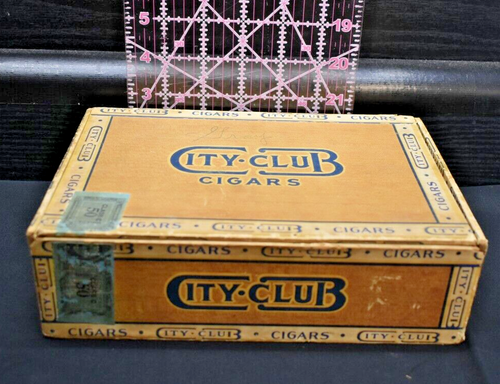 Vintage City Club Cigar Box - Marks - See Photos (100) - Picture 15 of 15
