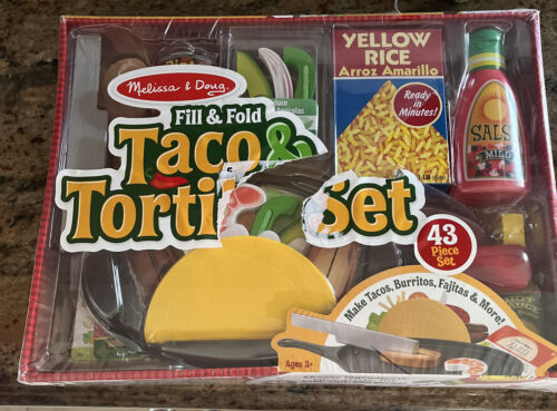 Melissa & Doug Fill & Fold Taco & Tortilla Set, 43 Peças