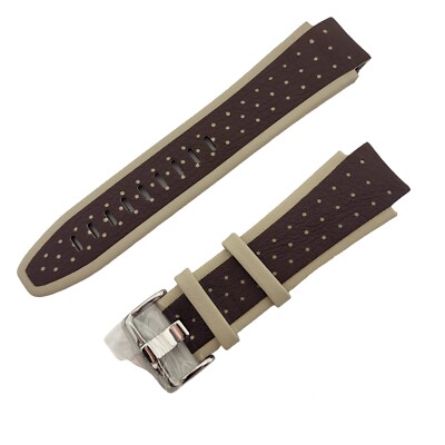 Jacques Lemans BrownBeige Leather Watch Strap 11378 Genuine Leather G1N