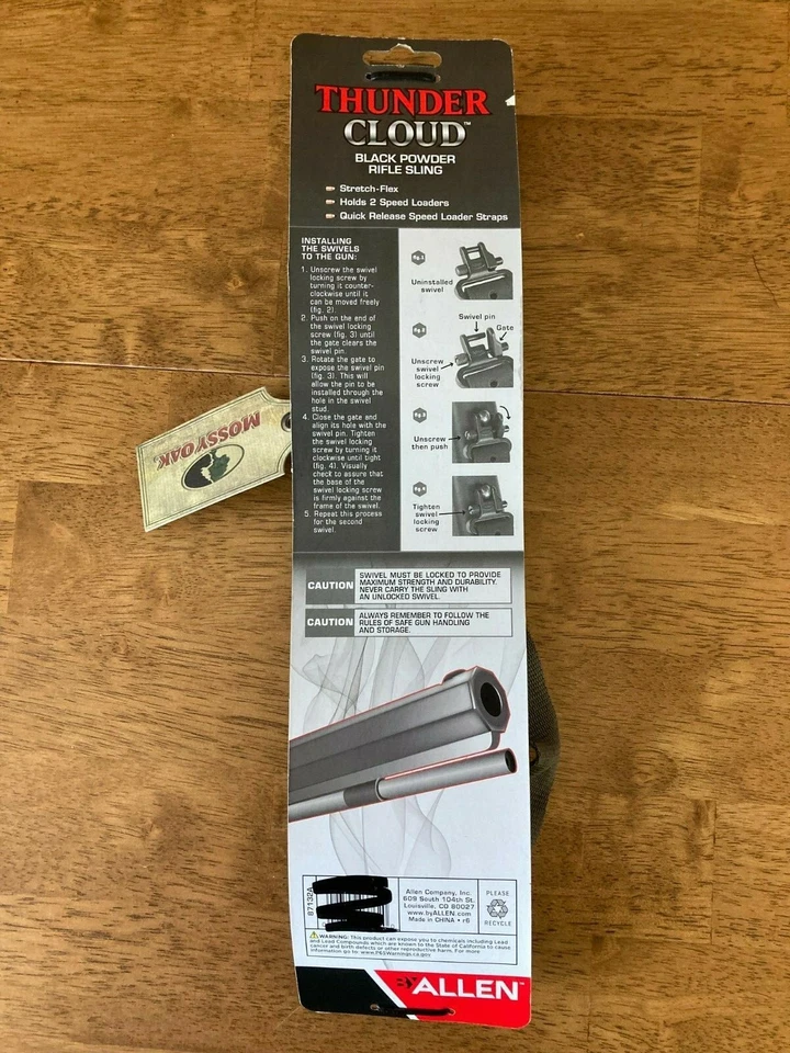 Thunder Cloud Black Powder Rifle Sling With 2 Speed Loaders Mossy Oak NEW  - Image 4 of 4