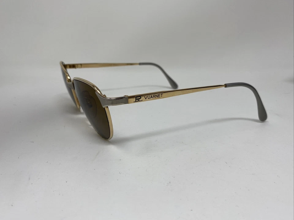 GAFAS DE SOL VUARNET POUILLOUX FRANCIA REF 040 GRIS DORADO CON CRISTAL MARRÓN Y 527 Foto 3 de 4