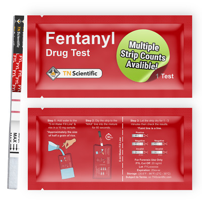 TN Scientific (FYL) Drug Test Strips 2, 5, 10, 25 Pack   Powder/Liquid