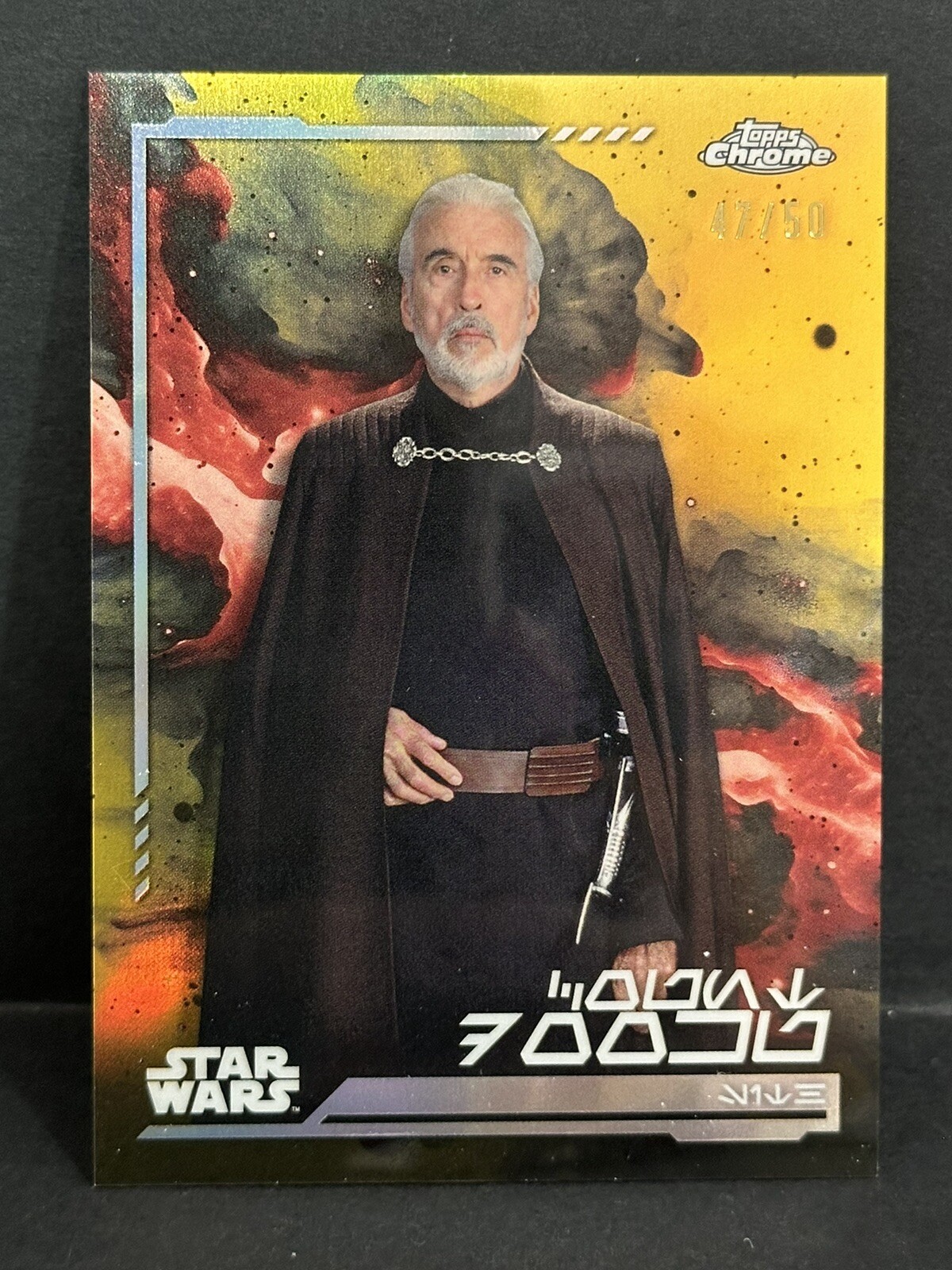 2024 Topps Chrome Star Wars #AV-129 Count Dooku Aurebush Gold Refractor /50