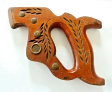 Nice High Quality Five-Screw Disston Hand Saw Apple Wood Handle