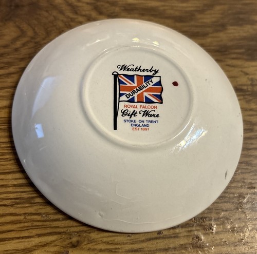 Sea Ship Pin dish 4" Weatherby Royal Falcon Gift Ware , England  1980s Souvenir - Picture 4 of 4