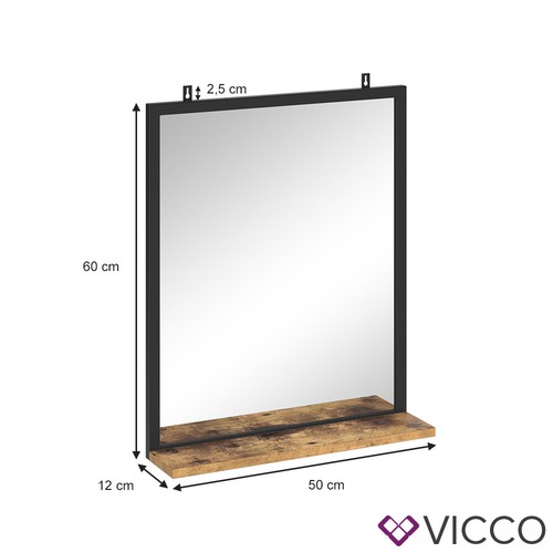 Vicco espejo Fyrk espejo de baño con estante - Imagen 3 de 8