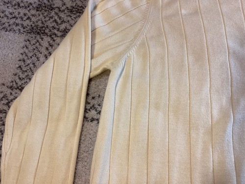 Chelsea Cambell Light Yellow Women's Sweater 100% Cotton Long Sleeve Size XL - Picture 4 of 19