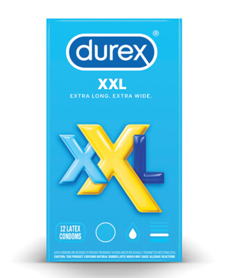 Durex Xxl Condoms Extra Long, Extra Wide Pack Of 12