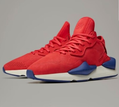 Adidas Y-3 Kaiwa Paneled Sneakers In Red/White Yohji IE9507 Sz 12.5
